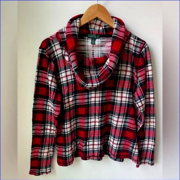 Lauren Ralph Lauren Tops - LAUREN / RALPH LAUREN / LRL Cowl Top - Plaid - XL